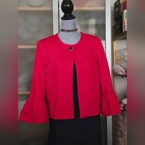 Jules & Leopold Red Bell Sleeve Jacket Size Medium